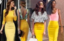 Kaj se ujema z rumeno v oblačilih Material in stil